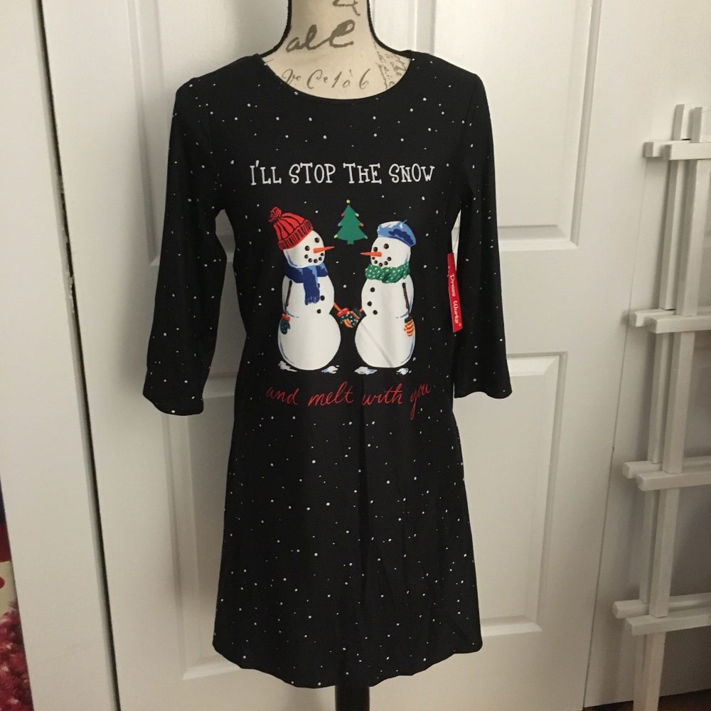 ⛄️Holiday Snow Couple Swing Dress